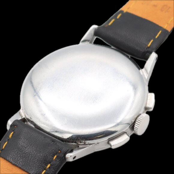 Vintage 35mm Lemania 3854 Military Men's Chronograph Wristwatch CH27 Steel - Picture 5 of 6